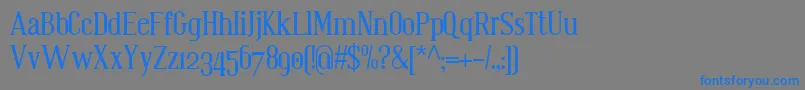 Bistecca Font – Blue Fonts on Gray Background
