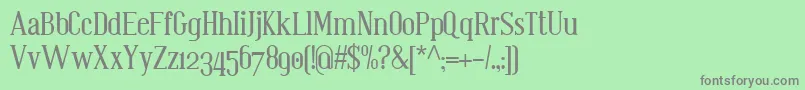 フォントBistecca – 緑の背景に灰色の文字