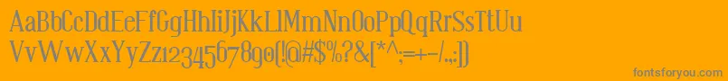 フォントBistecca – オレンジの背景に灰色の文字