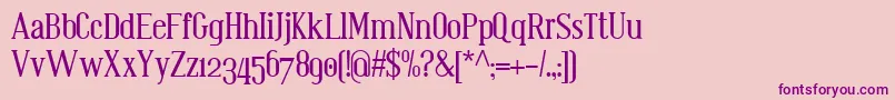 Bistecca Font – Purple Fonts on Pink Background