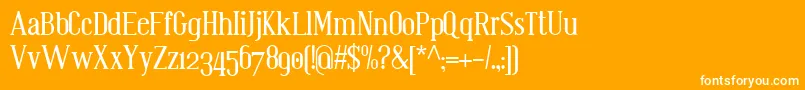 フォントBistecca – オレンジの背景に白い文字