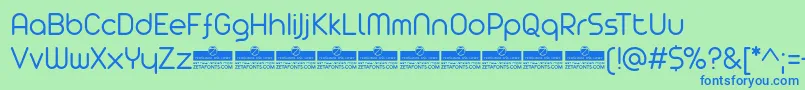 Arista Pro Light trial Font – Blue Fonts on Green Background