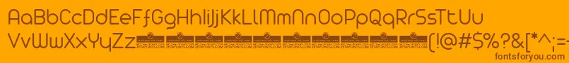 Arista Pro Light trial Font – Brown Fonts on Orange Background