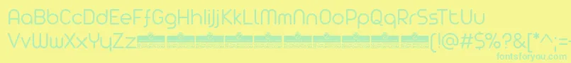 Arista Pro Light trial-Schriftart – Grüne Schriften auf gelbem Hintergrund