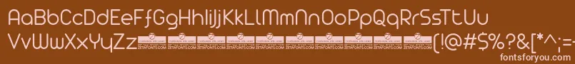 Arista Pro Light trial Font – Pink Fonts on Brown Background
