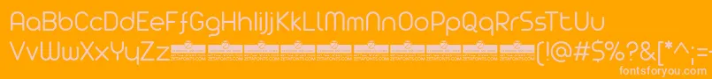 Arista Pro Light trial Font – Pink Fonts on Orange Background