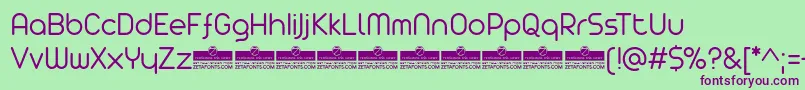 Arista Pro Light trial Font – Purple Fonts on Green Background