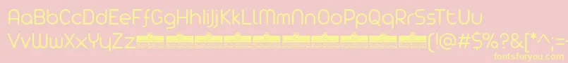 Arista Pro Light trial-Schriftart – Gelbe Schriften auf rosa Hintergrund
