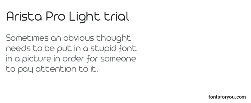 Arista Pro Light trial-fontti