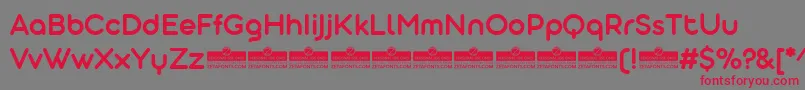Aristotelica Display DemiBold Trial Font – Red Fonts on Gray Background