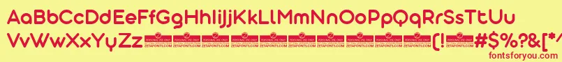 Aristotelica Display DemiBold Trial Font – Red Fonts on Yellow Background