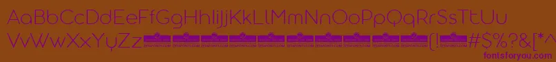 Aristotelica Display ExtraLight Trial Font – Purple Fonts on Brown Background