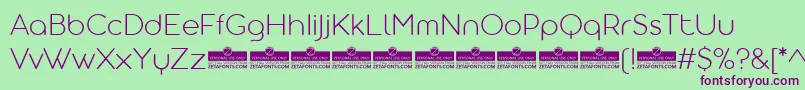 Aristotelica Display ExtraLight Trial Font – Purple Fonts on Green Background