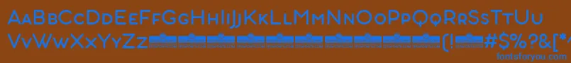 AristotelicaSmallCaps Regular Font – Blue Fonts on Brown Background