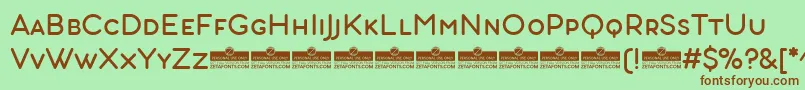 AristotelicaSmallCaps Regular Font – Brown Fonts on Green Background