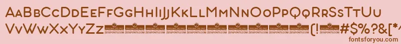 AristotelicaSmallCaps Regular-fontti – ruskeat fontit vaaleanpunaisella taustalla