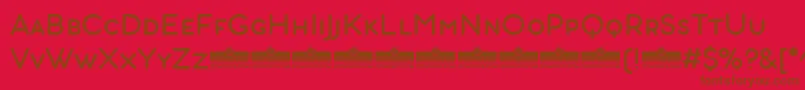 フォントAristotelicaSmallCaps Regular – 赤い背景に茶色の文字