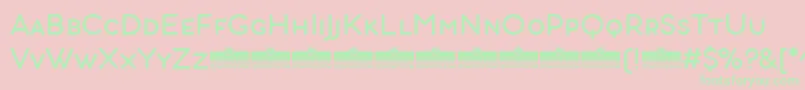 AristotelicaSmallCaps Regular Font – Green Fonts on Pink Background
