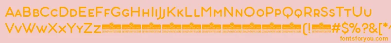 AristotelicaSmallCaps Regular Font – Orange Fonts on Pink Background