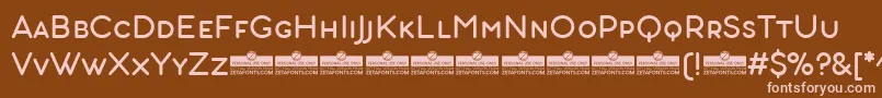 AristotelicaSmallCaps Regular Font – Pink Fonts on Brown Background