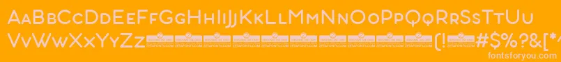 AristotelicaSmallCaps Regular Font – Pink Fonts on Orange Background