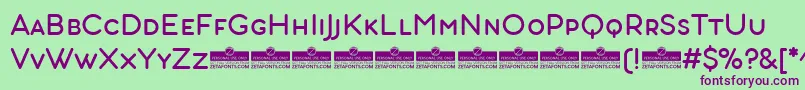 AristotelicaSmallCaps Regular Font – Purple Fonts on Green Background