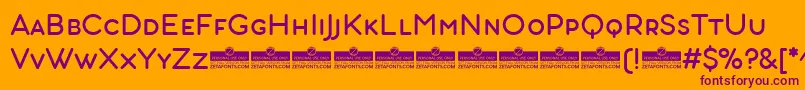 AristotelicaSmallCaps Regular Font – Purple Fonts on Orange Background