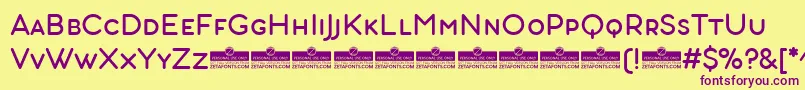 AristotelicaSmallCaps Regular-fontti – violetit fontit keltaisella taustalla