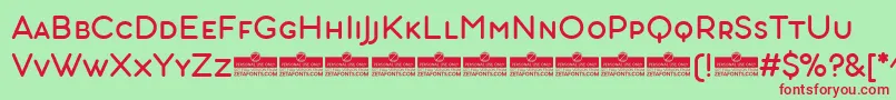 AristotelicaSmallCaps Regular Font – Red Fonts on Green Background