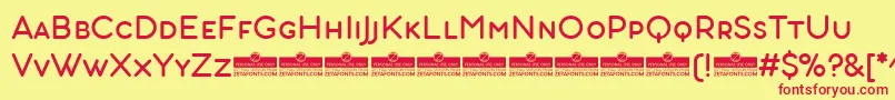 AristotelicaSmallCaps Regular Font – Red Fonts on Yellow Background