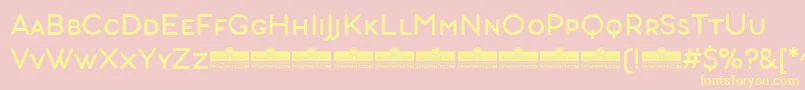 フォントAristotelicaSmallCaps Regular – 黄色のフォント、ピンクの背景