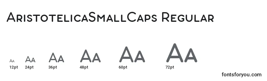 Größen der Schriftart AristotelicaSmallCaps Regular