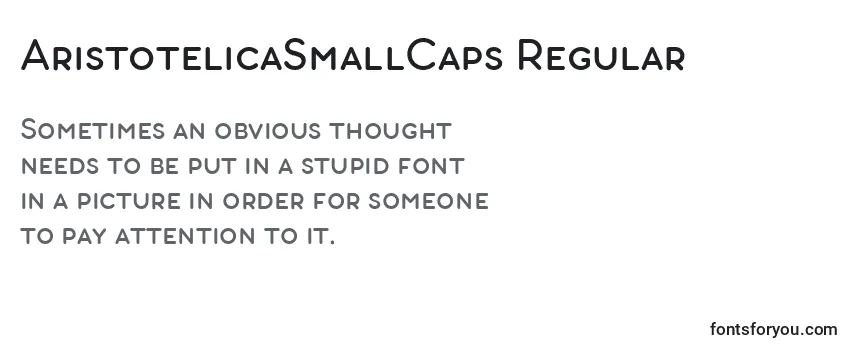 AristotelicaSmallCaps Regular Font