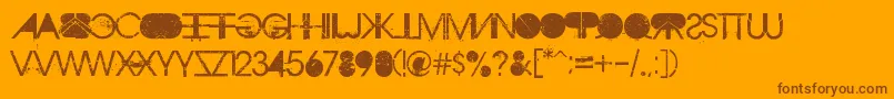 Aristotle Punk Font – Brown Fonts on Orange Background