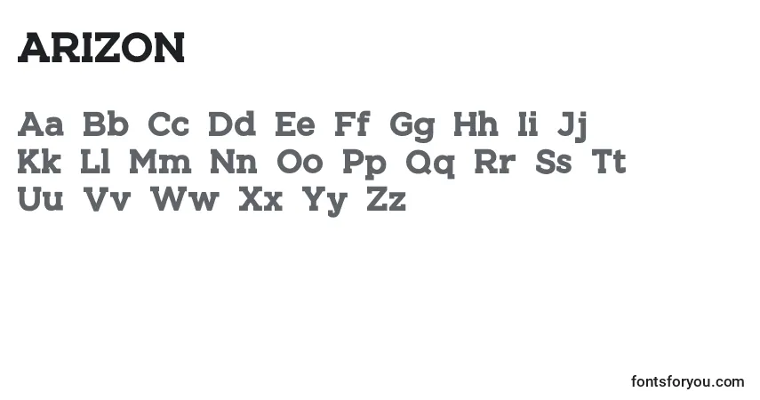 Шрифт ARIZON – алфавит, цифры, специальные символы