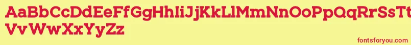 ARIZON Font – Red Fonts on Yellow Background