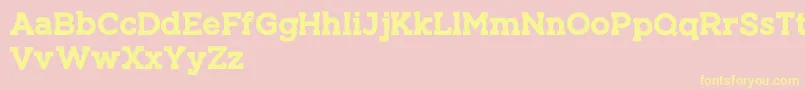 ARIZON-Schriftart – Gelbe Schriften auf rosa Hintergrund