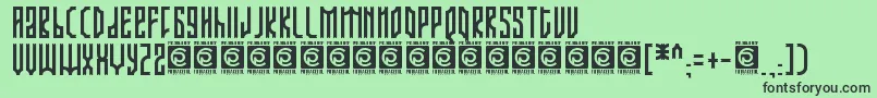 ARJUNKA Free Font – Black Fonts on Green Background