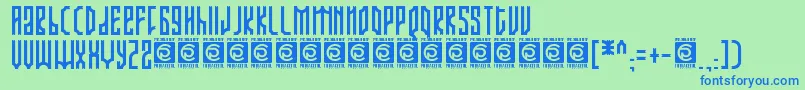ARJUNKA Free Font – Blue Fonts on Green Background