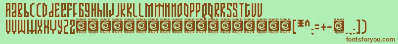 ARJUNKA Free Font – Brown Fonts on Green Background