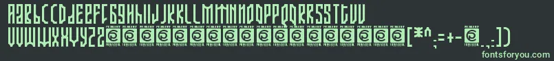 ARJUNKA Free-fontti – vihreät fontit mustalla taustalla