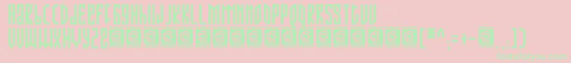 ARJUNKA Free-Schriftart – Grüne Schriften auf rosa Hintergrund