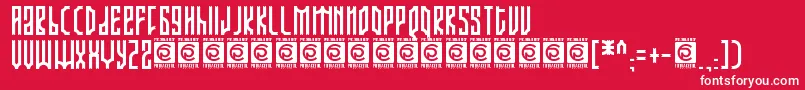 ARJUNKA Free-Schriftart – Weiße Schriften auf rotem Hintergrund