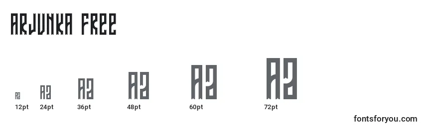 ARJUNKA Free Font Sizes