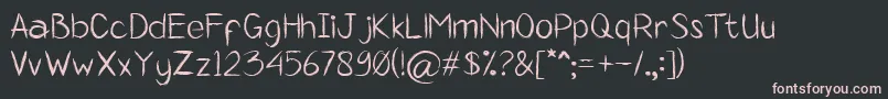 Arjuno Font – Pink Fonts on Black Background