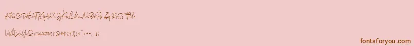 Подробнее о шрифте Arkania Шрифт Arkania – коричневые шрифты на розовом фоне