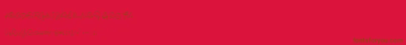 Arkania Font – Brown Fonts on Red Background
