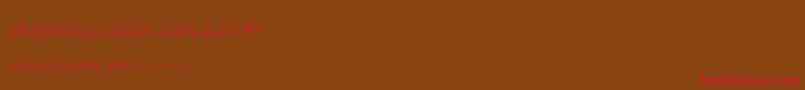 Arkania Font – Red Fonts on Brown Background