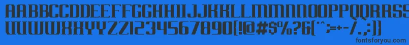 Шрифт Arkansas – чёрные шрифты на синем фоне