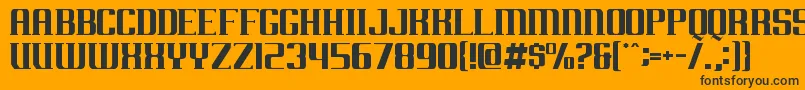Arkansas Font – Black Fonts on Orange Background